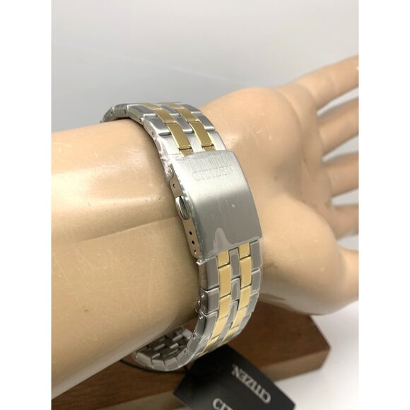 Citizen Men's Watch BI5054-53L Quartz Blue Dial 42mm Two Tone Stainless Steel - Picture 10 of 14